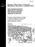 Cover page: Grain Orientation and Strain Measurements in Sub-Micron Wide Passivated Individual Aluminum Test Structures