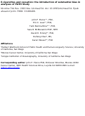 Cover page: E-cigarettes and Cessation: The Introduction of Substantial Bias in Analyses of PATH Study