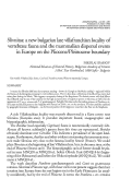 Cover page: Slivnitsa: a new bulgarian late villafranchian locality of vertebrate fauna and the mammalian dispersal events in Europe on the Pliocene/Pleistocene boundary