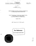 Cover page: MEASUREMENT OF TOTAL PARTICLE ENERGY IN A LARGE SOLID ANGLE DETECTOR