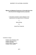 Cover page: Migration and Multidrug Transporters in Primordial Germ cells of the Sea Urchin, Strongylocentrotus purpuratus