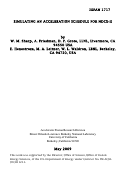 Cover page: SIMULATING AN ACCELERATION SCHEDULE FOR NDCX-II