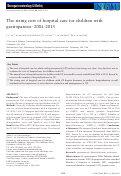 Cover page: The rising cost of hospital care for children with gastroparesis: 2004–2013