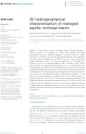 Cover page: 3D hydrogeophysical characterization of managed aquifer recharge basins