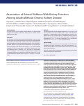 Cover page: Association of arterial stiffness with kidney function among adults without chronic kidney disease