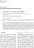 Cover page: MicroRNA Involvement in Osteosarcoma