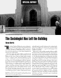 Cover page: The sociologist has left the building