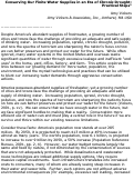 Cover page: Conserving Our Finite Water Supplies in an Era of Chronic Drought