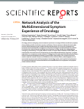 Cover page: Network Analysis of the Multidimensional Symptom Experience of Oncology.