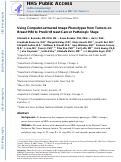Cover page: Using computer-extracted image phenotypes from tumors on breast magnetic resonance imaging to predict breast cancer pathologic stage.