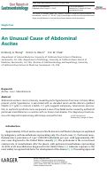 Cover page: An Unusual Cause of Abdominal Ascites