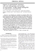 Cover page: Impact of carbohydrate restriction with and without fatty acid loading on myocardial 18F-FDG uptake during PET: A randomized controlled trial