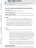 Cover page: Lung Cancer Stigma, Anxiety, Depression, and Quality of Life