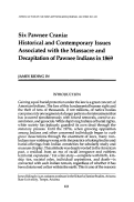 Cover page: Six Pawnee Crania: Historical and Contemporary Issues Associated with the Massacre and Decapitation of Pawnee Indians in 1869