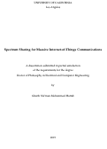 Cover page: Spectrum Sharing for Massive Internet-of-Things Communications