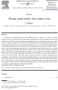 Cover page: Strange quark matter and compact stars