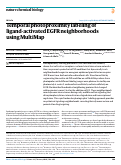 Cover page of Temporal photoproximity labeling of ligand-activated EGFR neighborhoods using MultiMap