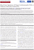 Cover page: Blood Gene Signatures of Chagas Cardiomyopathy With or Without Ventricular Dysfunction