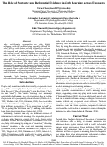 Cover page: The Role of Syntactic and Referential Evidence in Verb Learning across Exposures