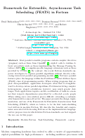 Cover page: Framework for Extensible, Asynchronous Task Scheduling (FEATS) in Fortran