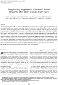 Cover page: Long-Lasting Suppression of Acoustic Startle Response after Mild Traumatic Brain Injury