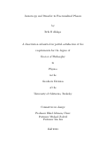 Cover page: Anisotropy and Disorder in Fractionalized Phases