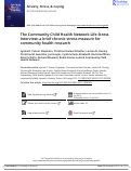 Cover page: The Community Child Health Network Life Stress Interview: a brief chronic stress measure for community health research