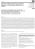 Cover page: Hepatitis C Elimination During a Global Pandemic: A Case Study of Resilience in Action