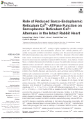 Cover page: Role of Reduced Sarco-Endoplasmic Reticulum Ca2+-ATPase Function on Sarcoplasmic Reticulum Ca2+ Alternans in the Intact Rabbit Heart