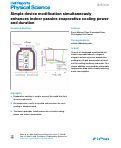 Cover page of Simple device modification simultaneously enhances indoor passive evaporative cooling power and duration