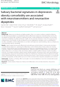Cover page: Salivary bacterial signatures in depression-obesity comorbidity are associated with neurotransmitters and neuroactive dipeptides