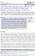 Cover page of Social bonds and health: exploring the impact of social relations on oxytocin and brain–gut communication in shaping obesity