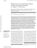 Cover page: Enhancement of an anti-tumor immune response by transient blockade of central T cell tolerance.