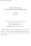 Cover page: Problems, perceptions and actions: An interdependent process for generating informal social control.