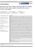 Cover page: Bioenergy with Carbon Capture and Storage (BECCS): Finding the win–wins for energy, negative emissions and ecosystem services—size matters