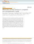 Cover page: Observation of Weyl fermions in a magnetic non-centrosymmetric crystal