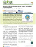 Cover page: Nanoparticles as Heterogeneous Catalysts for ppm Pd-Catalyzed Aminations in Water.