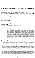 Cover page: Visualizing Local Vector Field Topology