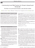 Cover page: Community-Level Risk Factors for Firearm Assault and Homicide: The Role of Local Firearm Dealers and Alcohol Outlets.