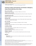 Cover page: Smoking Cessation and Recidivism in the Women’s Interagency Human Immunodeficiency Virus Study