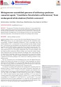 Cover page: Metagenome-assembled genome of withering syndrome causative agent, Candidatus Xenohaliotis californiensis, from endangered white abalone (Haliotis sorenseni).