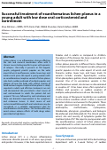 Cover page: Successful treatment of exanthematous lichen planus in a young adult with low dose oral corticosteroid and isotretinoin.