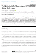 Cover page: The Nail in the Coffin?: Examining the KEYNOTE-789 Clinical Trials Impact.