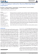 Cover page: A High-Throughput Method for Illumina RNA-Seq Library Preparation.