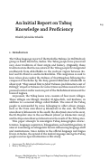 Cover page: An Initial Report on Tabaq Knowledge and Proficiency