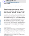 Cover page: Natural vitamin C intake and the risk of head and neck cancer: A pooled analysis in the International Head and Neck Cancer Epidemiology Consortium