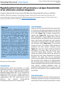 Cover page: Rippled-pattern basal cell carcinoma: a unique characteristic of an otherwise common diagnosis