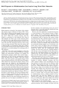 Cover page: Brief exposure to misinformation can lead to long-term false memory propensity.