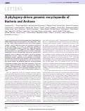 Cover page: A phylogeny-driven genomic encyclopaedia of Bacteria and Archaea