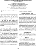 Cover page: Correlations between Emotion Regulation, Learning Performance, and Cortical Activity